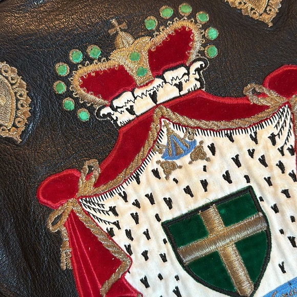 RARE RARE Leather Velvet Moschino Couture Leather Jacket - Picture 15 of 16